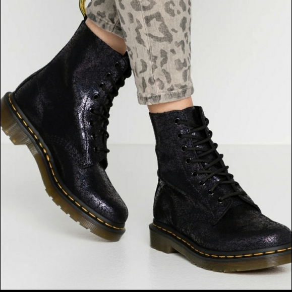 dr martens iridescent black